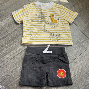 Yellow Striped Lion King Newborn Outfit
